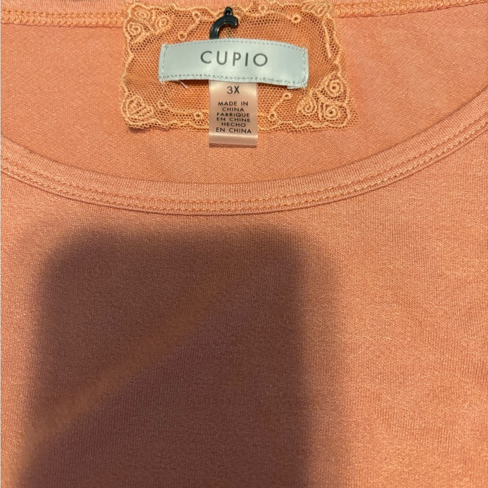 Cupio‎ Ruffle Sleeve T-Shirt Size 3X Pre-Owned - Picture 4 of 4